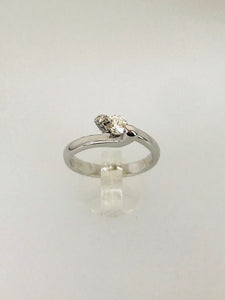ANELLO SOLITARIO DIAMANTI ORO BIANCO