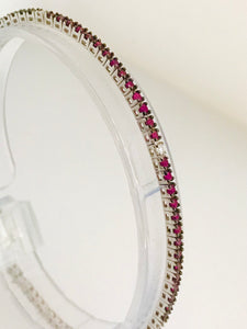 BRACCIALE TENNIS RUBINI E DIAMANTI FA538