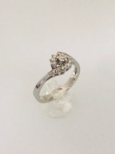 ANELLO FANTASIA DIAMANTI  ORO BIANCO