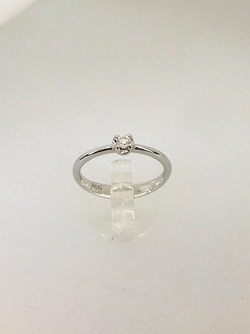 ANELLO SOLITARIO DIAMANTE ORO BIANCO