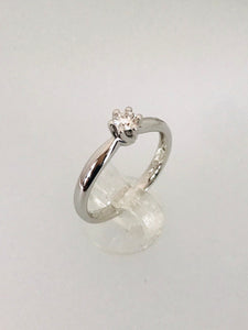 SALVINI - ANELLO SOLITARIO DIAMANTE ORO BIANCO AF335