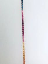 Carica l&#39;immagine nel visualizzatore di Gallery, BRACCIALE TENNIS RAINBOW IN ZAFFIRI 3,60Kt