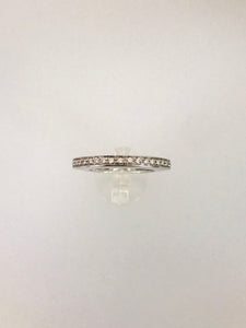 ANELLO VERETTA DIAMANTI ORO BIANCO