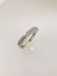 ANELLO VERETTA DIAMANTI ORO BIANCO