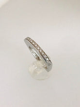 Carica l&#39;immagine nel visualizzatore di Gallery, ANELLO VERETTA DIAMANTI ORO BIANCO