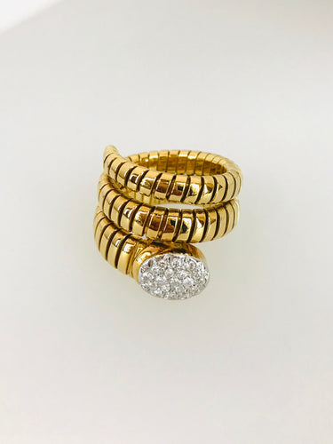 ANELLO FANTASIA  DIAMANTI ORO GIALLO