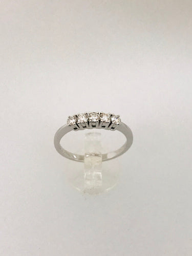 ANELLO VERETTA DIAMANTI ORO BIANCO