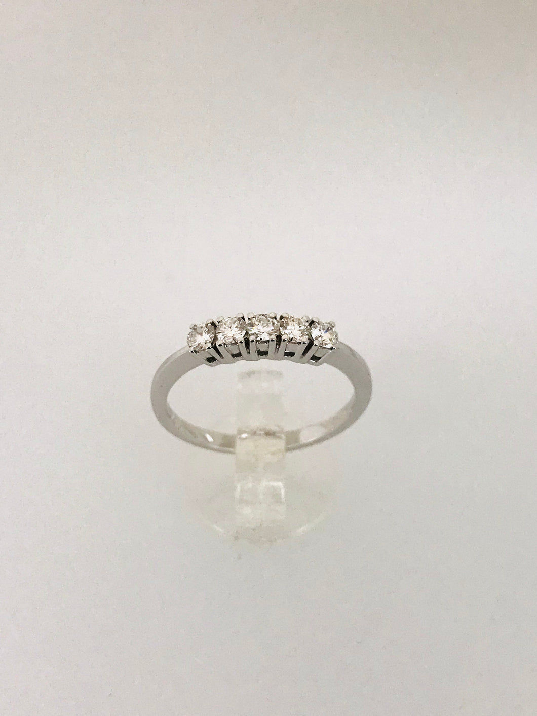 ANELLO VERETTA DIAMANTI ORO BIANCO