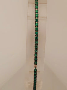 BRACCIALE TENNIS SMERALDI ORO BIANCO