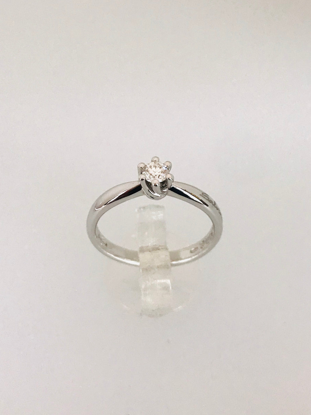 SALVINI - ANELLO SOLITARIO DIAMANTE ORO BIANCO AF335