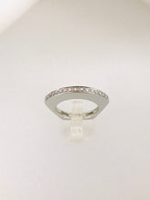 Carica l&#39;immagine nel visualizzatore di Gallery, ANELLO VERETTA DIAMANTI ORO BIANCO