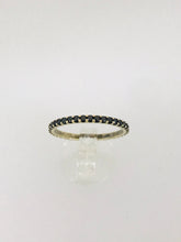 Carica l&#39;immagine nel visualizzatore di Gallery, ANELLO FEDINA DIAMANTI NERI ORO BIANCO