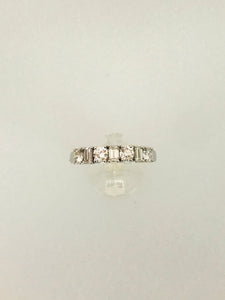 ANELLO VERETTA DIAMANTI ORO BIANCO