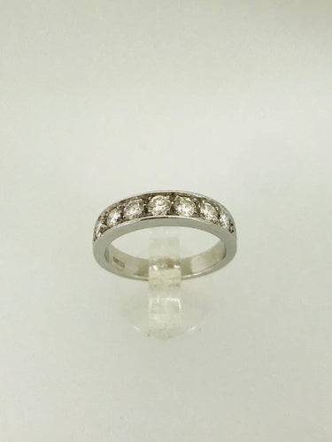 ANELLO VERETTA DIAMANTI ORO BIANCO