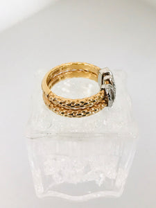 ANELLO FANTASIA DIAMANTI ORO ROSA