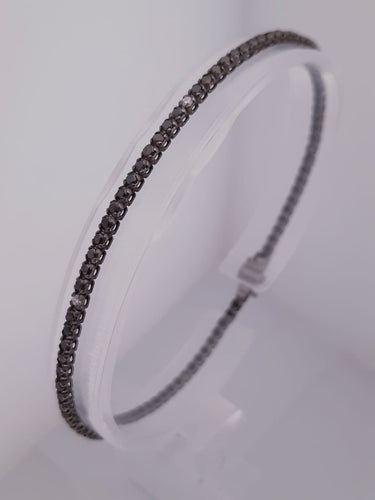 BRACCIALE TENNIS DIAMANTI NERI ORO RODIATO NERO