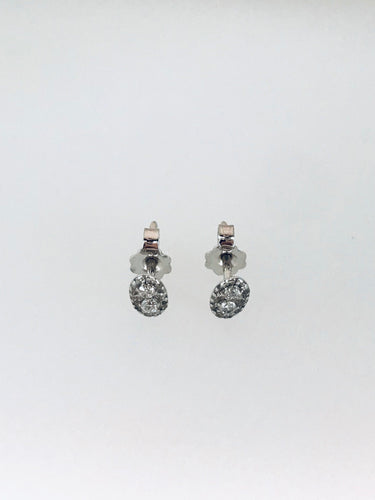 ORECCHINI LOBO OVALI DIAMANTI SU ORO BIANCO