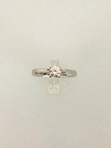 ANELLO SOLITARIO DIAMANTE ORO BIANCO