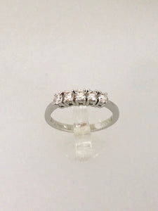 ANELLO VERETTA DIAMANTI ORO BIANCO