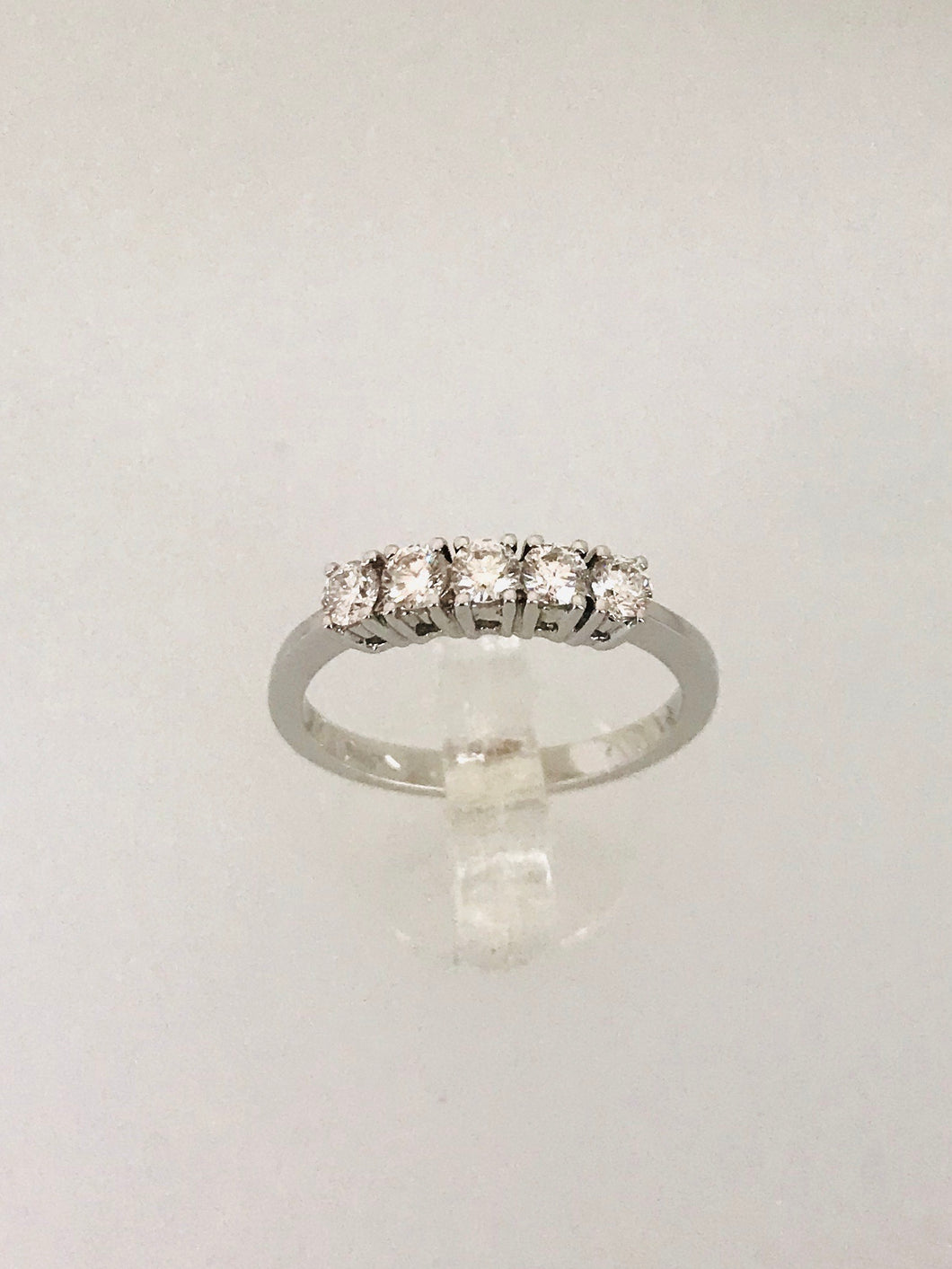 ANELLO VERETTA DIAMANTI ORO BIANCO