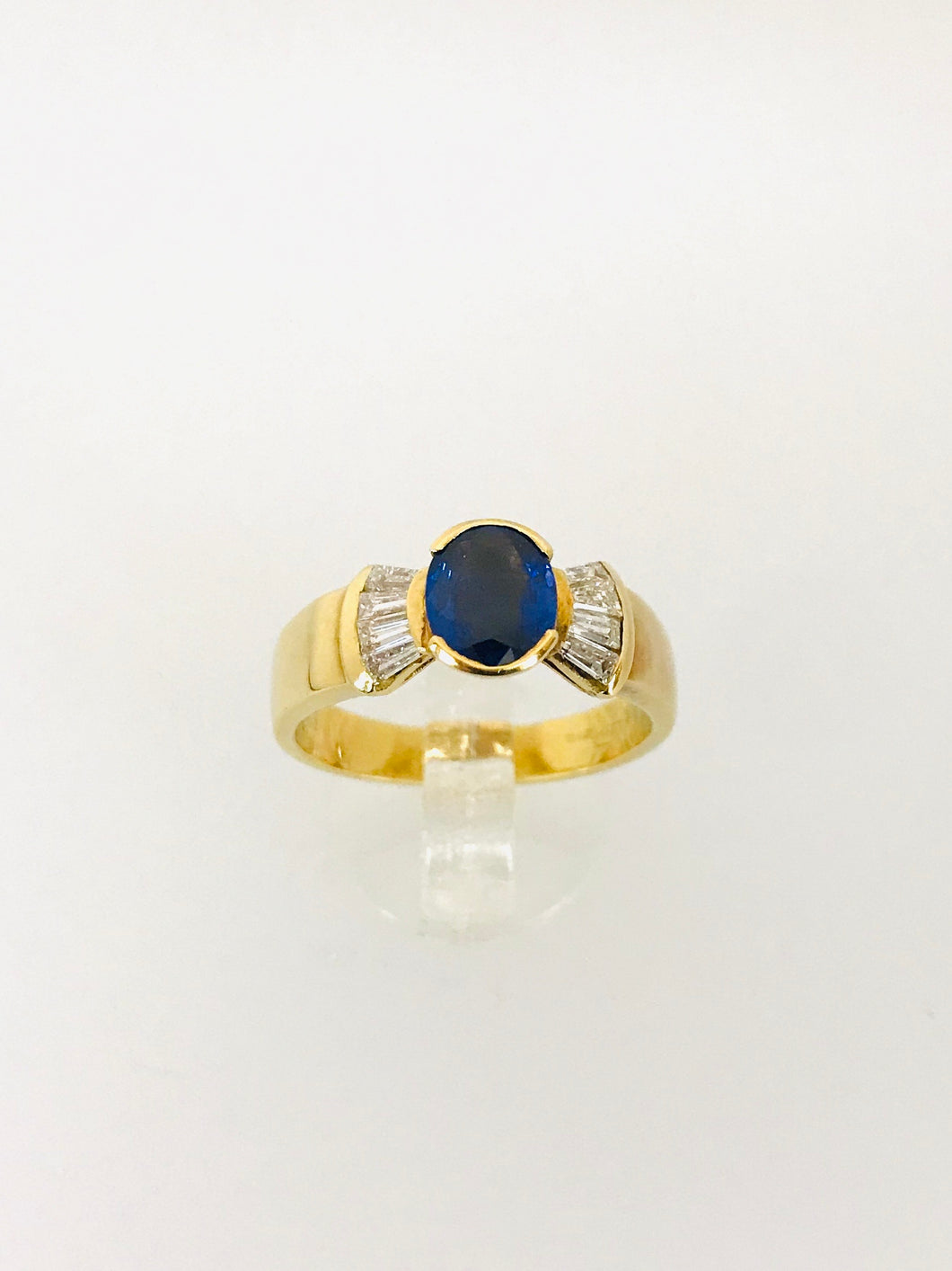 ANELLO FANTASIA DIAMANTI ZAFFIRO ORO GIALLO