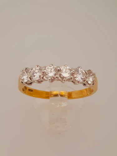ANELLO FEDINA 6 DIAMANTI ORO GIALLO