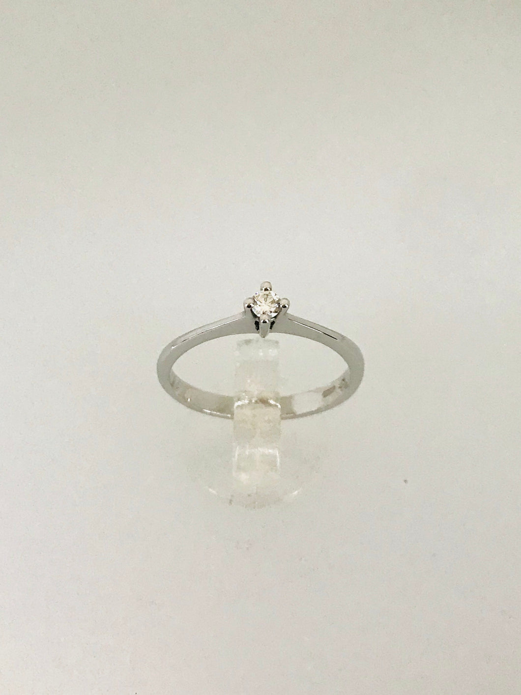 ANELLO SOLITARIO DIAMANTE ORO BIANCO