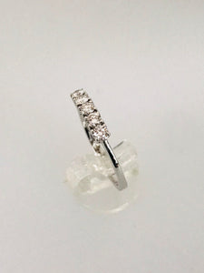 ANELLO VERETTA DIAMANTI ORO BIANCO