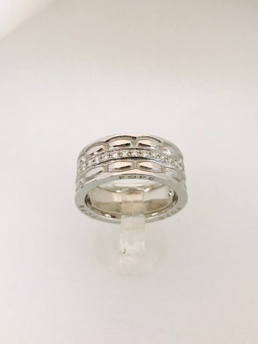 ANELLO FASCIA DIAMANTIORO BIANCO