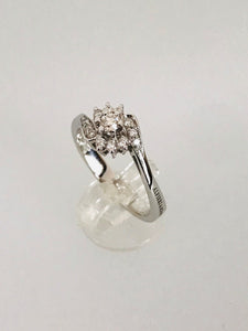 ANELLO FANTASIA DIAMANTI  ORO BIANCO