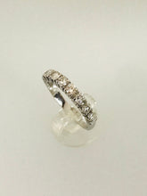 Carica l&#39;immagine nel visualizzatore di Gallery, ANELLO VERETTA DIAMANTI ORO BIANCO