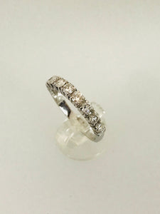 ANELLO VERETTA DIAMANTI ORO BIANCO