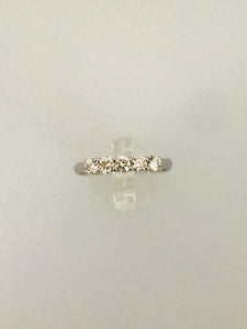 ANELLO VERETTA DIAMANTI ORO BIANCO
