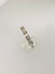 ANELLO VERETTA DIAMANTI ORO BIANCO