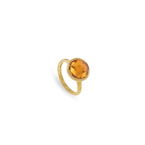 RING 18K JAIPUR YELLOW GOLD WITH YELLOW QUARTZ CUT ROSE CUT CUSHION AB586 QG01