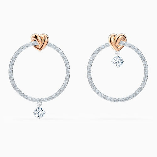 ORECCHINI A CERCHIO LIFELONG HEART, BIANCO, MIX DI PLACCATURE