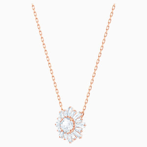 PENDENTE SUNSHINE, BIANCO, PLACCATO ORO ROSA