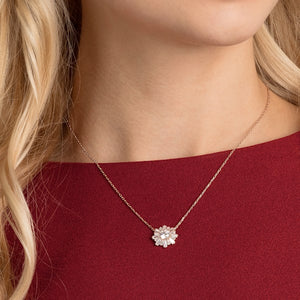 PENDENTE SUNSHINE, BIANCO, PLACCATO ORO ROSA