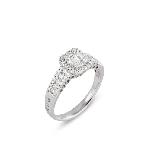 Anello in oro bianco 18 kt e diamanti CA1511BRW