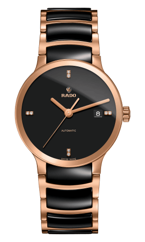 RADO CENTRIX AUTOMATIC DIAMONDS BLACK CERAMIC DIAL 38 MM